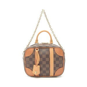 Louis Vuitton Valisette Souple Handbag Canvas Leather Damier Brown